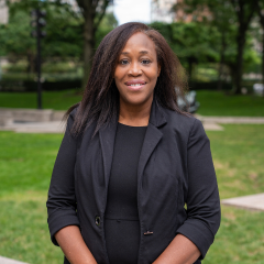 headshot of sharon turnage standing in the lincoln center courtyard