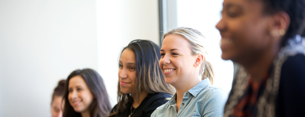 MSW program students in Fordham GSS classroom
