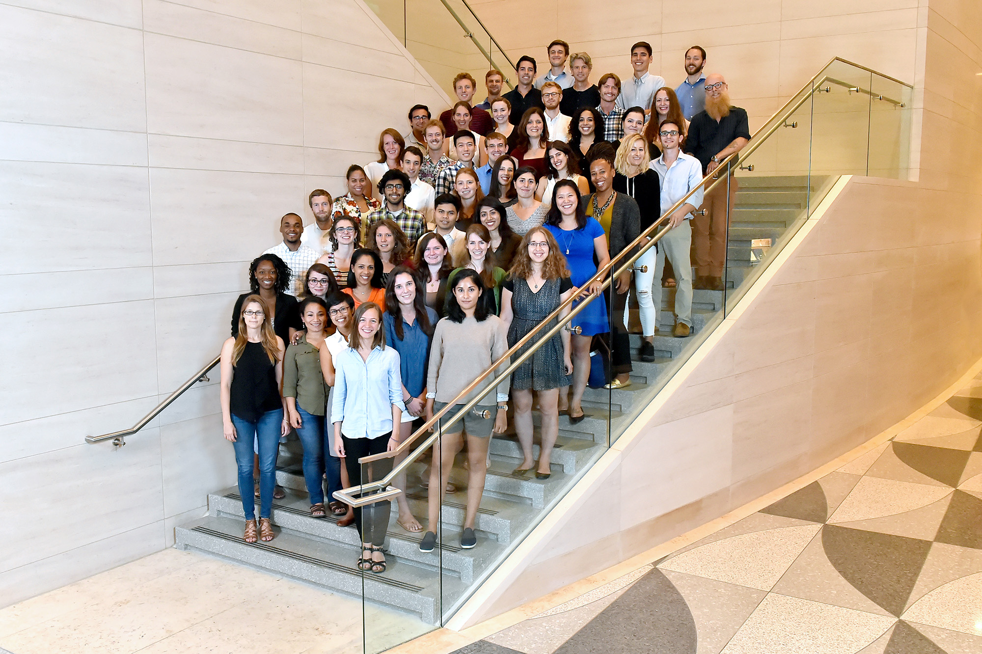 Stein Scholars on stairs