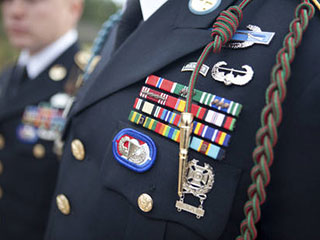 Army ROTC badges and medals