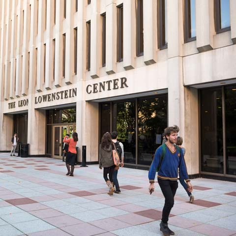 Students Walking in Front of Lowenstein Center