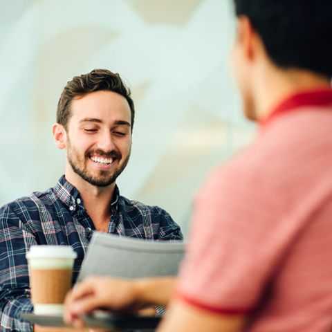 Students Talking Over Coffee