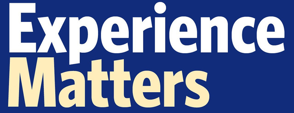 Experience Matters graphic for the Clinic News top of the page