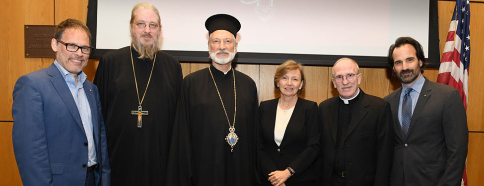 Father McShane with the Orthodox Christian Studies Center