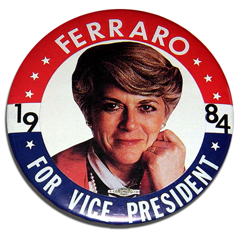 Fordham Law Alumni of Distinction Geraldine Ferraro campaign button