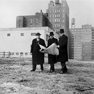 From left to right, Joseph Martino (Trustee), the Reverend Laurence McGinley SJ (President), William Hughes Mulligan (Dean of the law school)