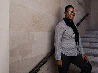 GRE Student in Stairwell