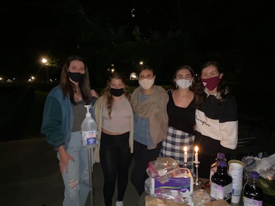 Students with masks