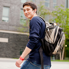 Male Student Outside at Rosehill Campus