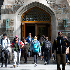 Students Outside Keating Hall