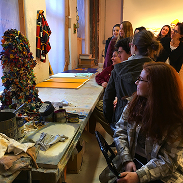 Painting Students Visit the Studio