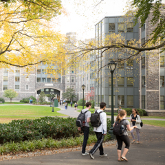 Students walking outside at Rose Hill - SM