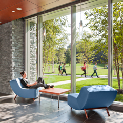 Student Sitting in Lobby