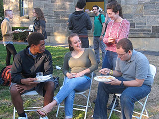 Students Eating Outside