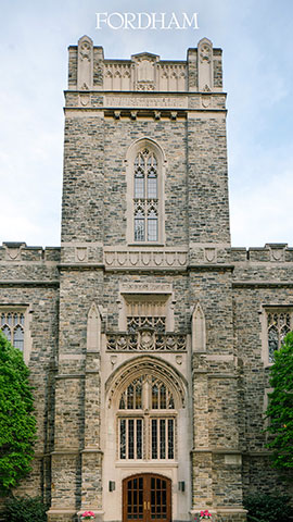 Vertical zoom background university church