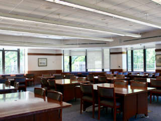 Study Area for Student at Walsh Library