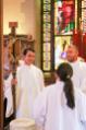 group of altar servers at Mass