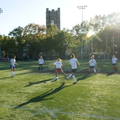 Group of female students playing soccer - SM
