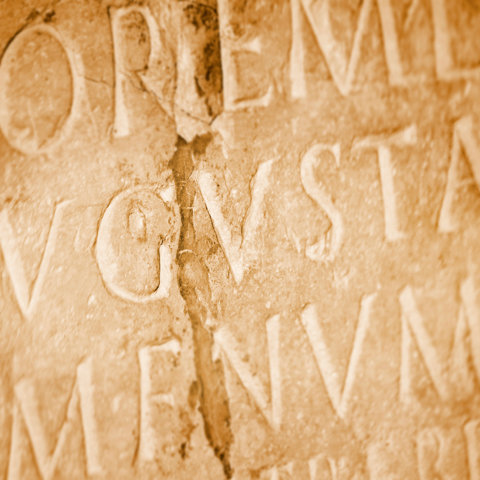 Stock photo of latin inscription - LG