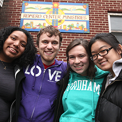 Students perform community service at the Romero Center in Camden